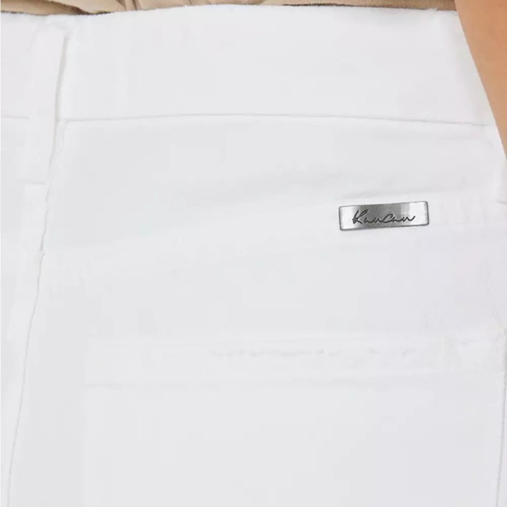 KanCan White Button Fly Fringe Women's Straight Leg Jeans Size 27 - Picture 4 of 15